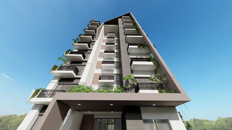 anwar landmark mecardonia apartment's upward view Basundhara