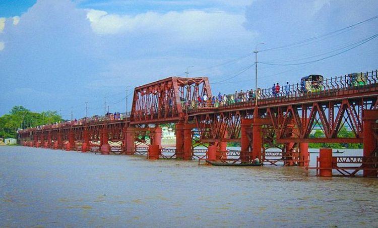 halda river and bridge Image