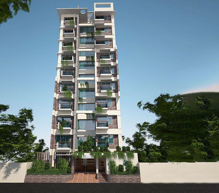 jbs camellia apartment's front view Basundhara