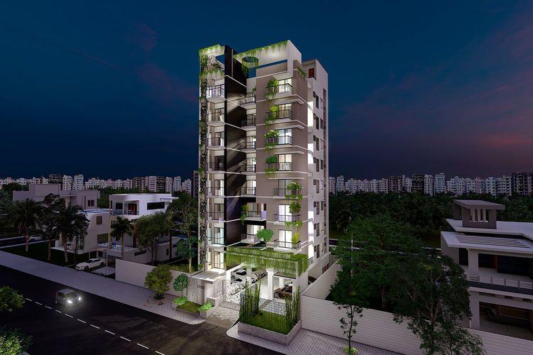 anwar landmark aster apartment's night view Basundhara