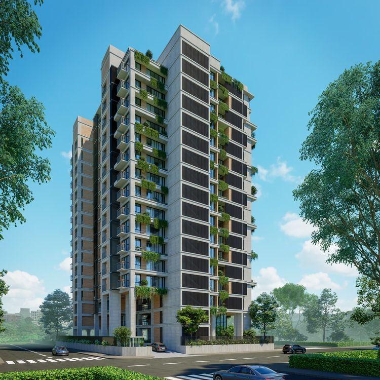 anwar landmark azalea apartment's front view Basundhara