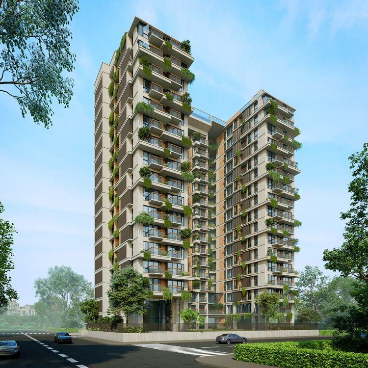 anwar landmark azalea apartment's left side view Basundhara