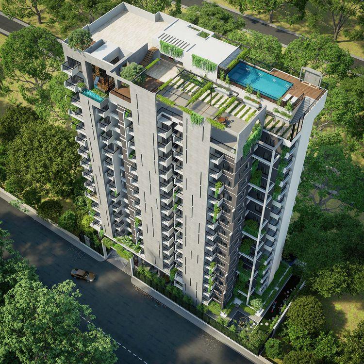 anwar landmark gold dust apartment's roof আফতাব নগর