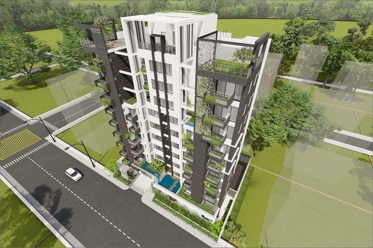 anwar landmark salahuddin garden apartment's left side view Basundhara