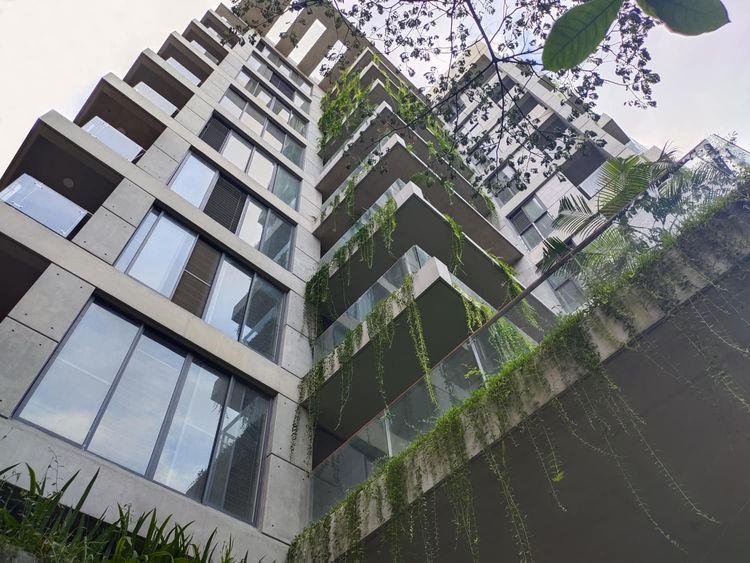 anwar landmark sofia sky garden apartment's upward view Basundhara