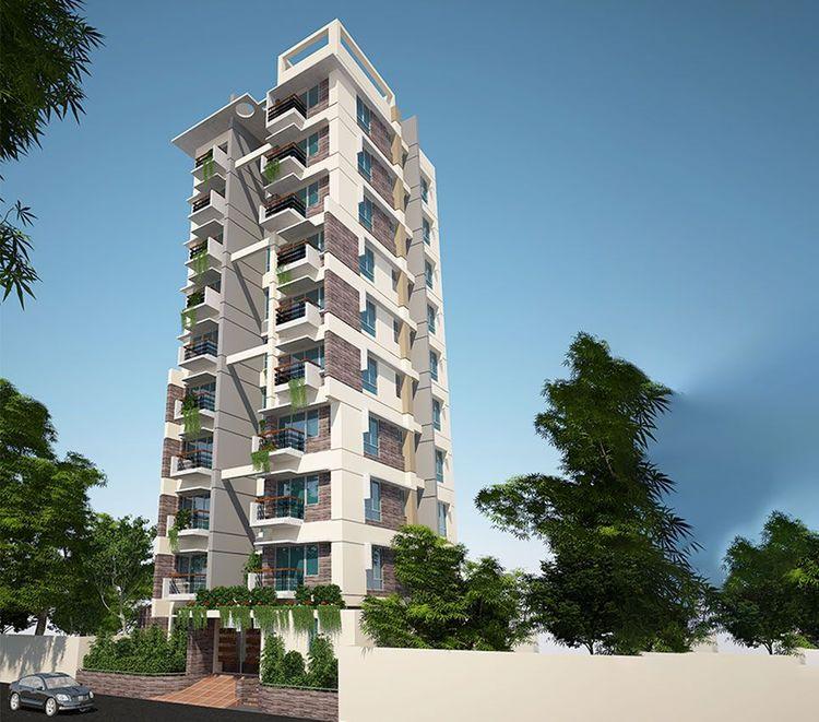 jbs camellia apartment's left side view বসুন্ধরা