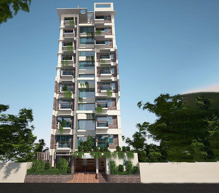 jbs camellia apartment's front view বসুন্ধরা