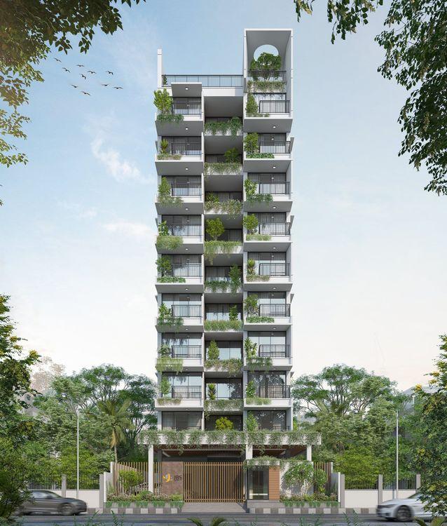 jbs midori apartment's exterior view Basundhara
