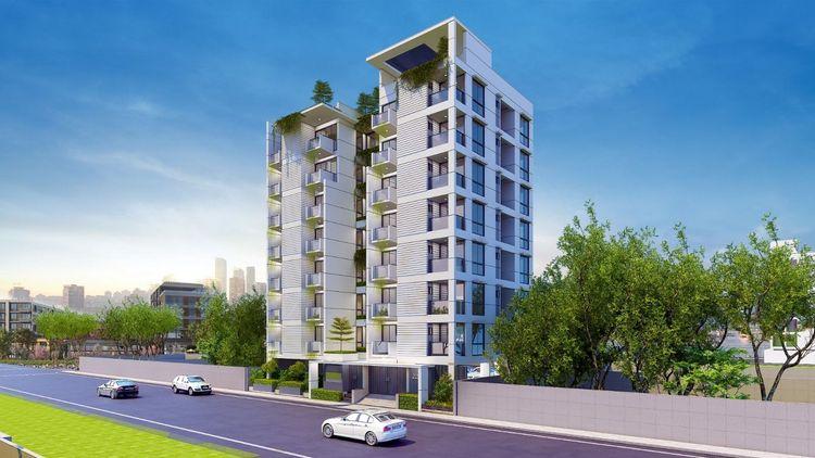 sukoon apartment's left side day view Basundhara